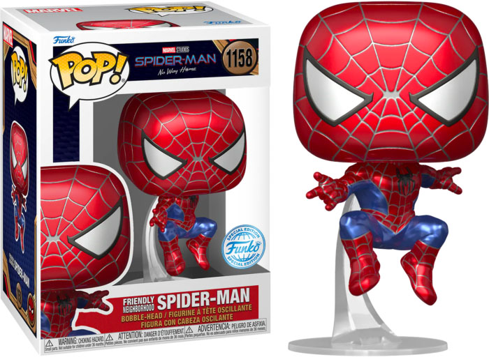 Fandegoodies - Funko Pop Marvel Spider-man No Way Home Friendly  neighborhood Spider-man Exclusive Metallic